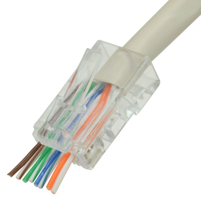 Powertel Telecom & Trade - Fusion Cat6 Feed Through RJ45 Modular Plugs PK10