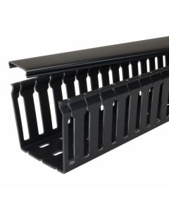 Betaduct Open Slot Trunking Black 75mm W x 75mm H