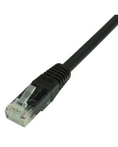 Fusion Cat 5e LS0H Black Patch Lead 0.5m Pack Of 10