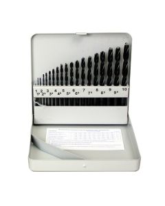 19 Piece HSS Metal Drill Set in Steel Case 1-10mm 