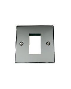 Single Gang Single Module Faceplate Chrome