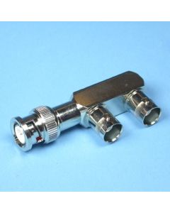 BNC F Adaptor - Male - 2 x Female