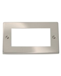 Satin Chrome 2 Gang Faceplate