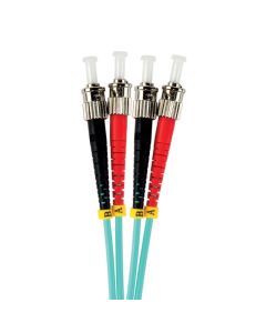 Fusion ST-ST Multimode Duplex Fibre Patch Cord OM4 50/125um 2m