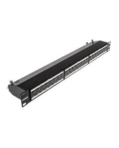 Cat6a Shielded 24 Port Patch Panel 1U