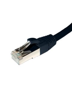 Cat6a S/FTP LSOH Black Patch Lead 1m