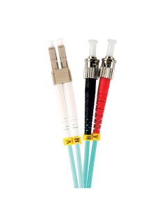 Fusion LC-ST Multimode Duplex Fibre Patch Cord OM3 50/125um 1m