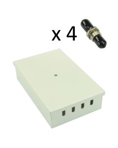 Tamperproof Fibre Wall Box ST Multimode 4 Adaptor