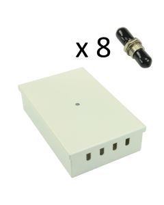 Tamperproof Fibre Wall Box ST Multimode 8 Adaptor