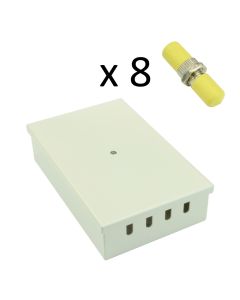 Tamperproof Fibre Wall Box ST Singlemode 8 Adaptor