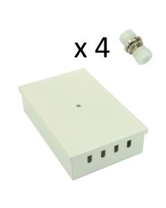 Tamperproof Fibre Wall Box FC Singlemode 4 Adaptor