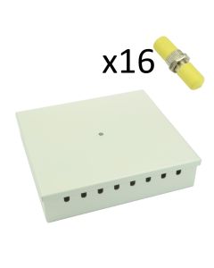 Tamperproof Fibre Wall Box ST Singlemode 16 Adaptor