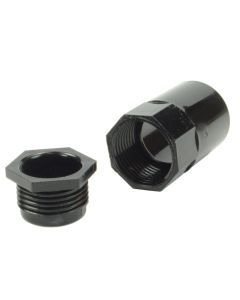 Round PVC Conduit Black 25mm Back Box Adaptor MAB3BK