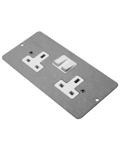 13 Amp Twin Plate for Contractors Floor Box